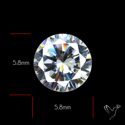 Faceted White Cubic Zirconia