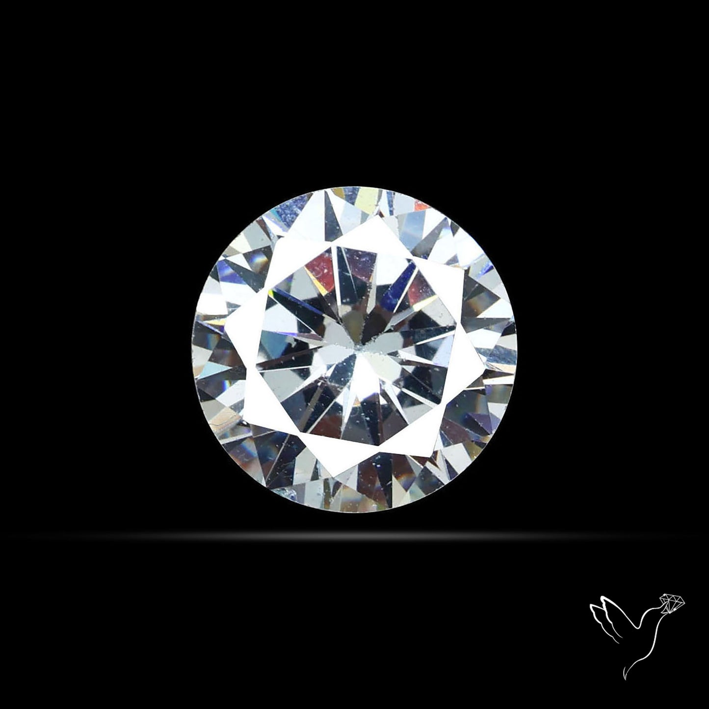 Faceted White Cubic Zirconia
