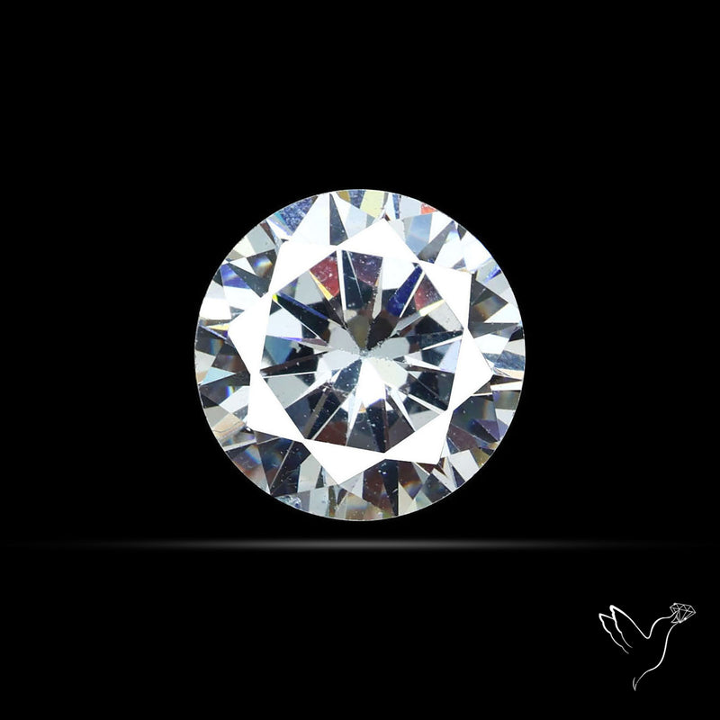 Faceted White Cubic Zirconia