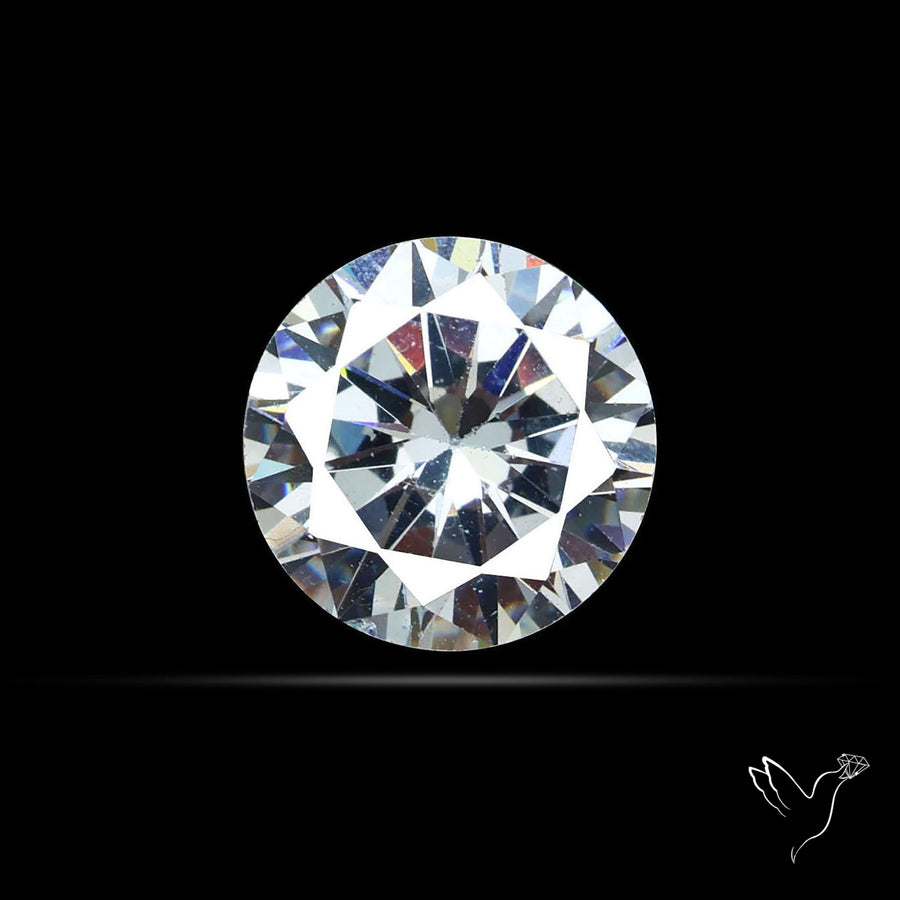 Faceted White Cubic Zirconia