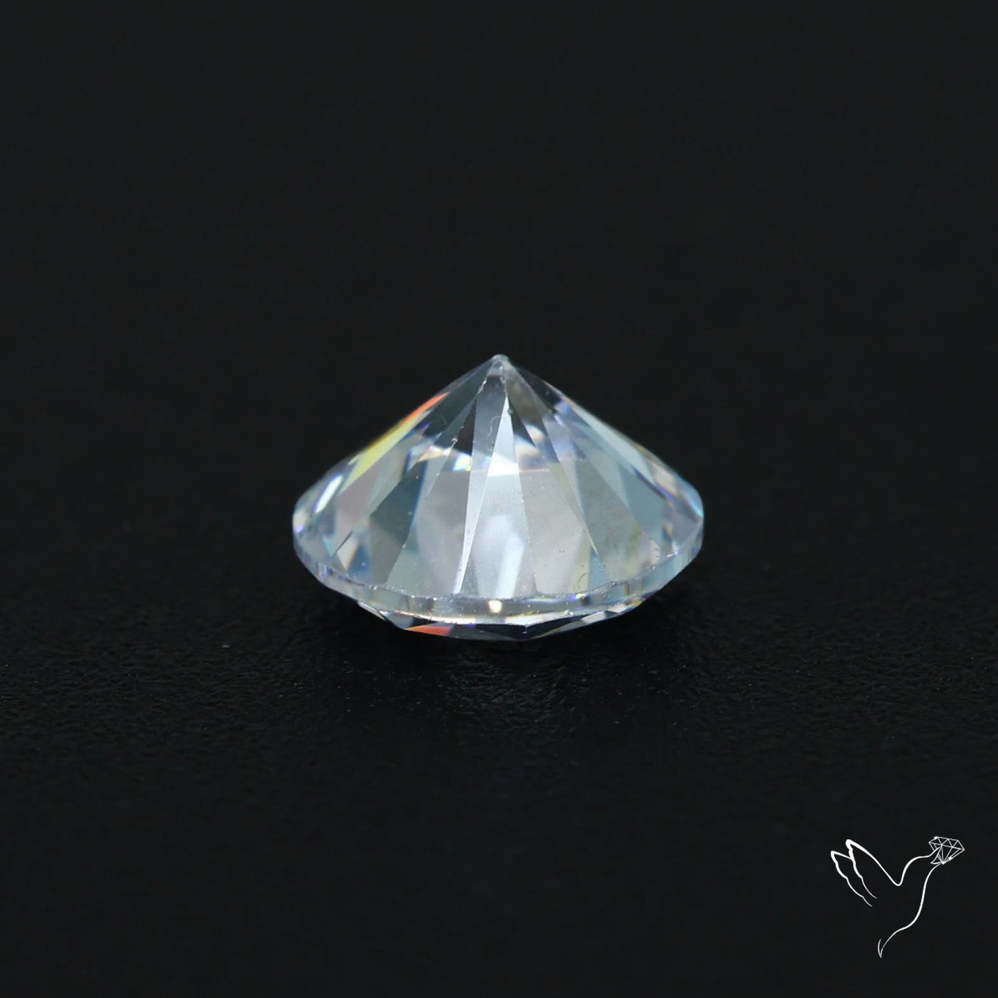 Faceted White Cubic Zirconia