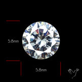 Faceted White Cubic Zirconia