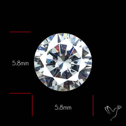 Faceted White Cubic Zirconia