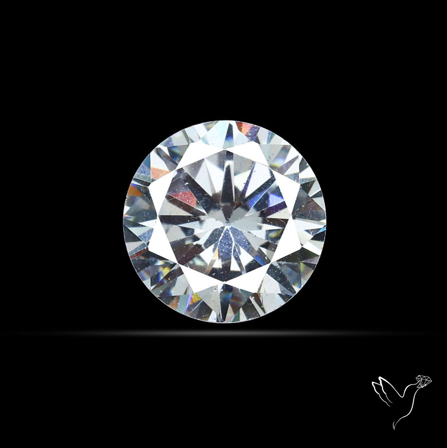 Faceted White Cubic Zirconia