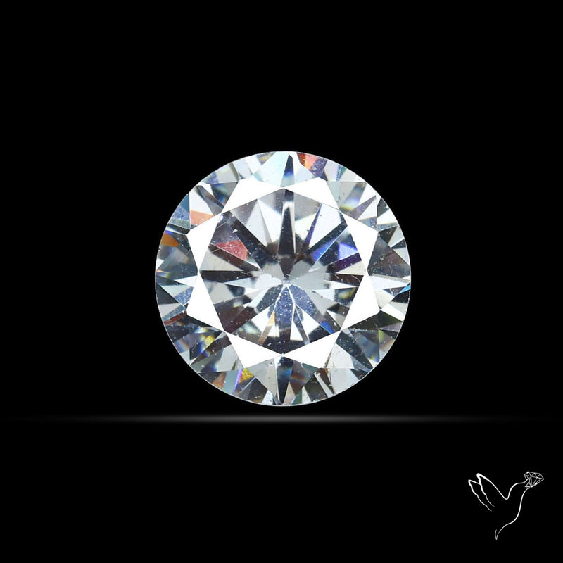 Faceted White Cubic Zirconia
