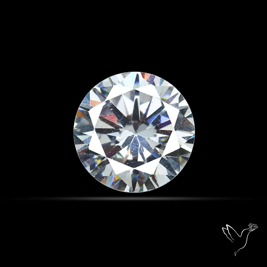 Faceted White Cubic Zirconia
