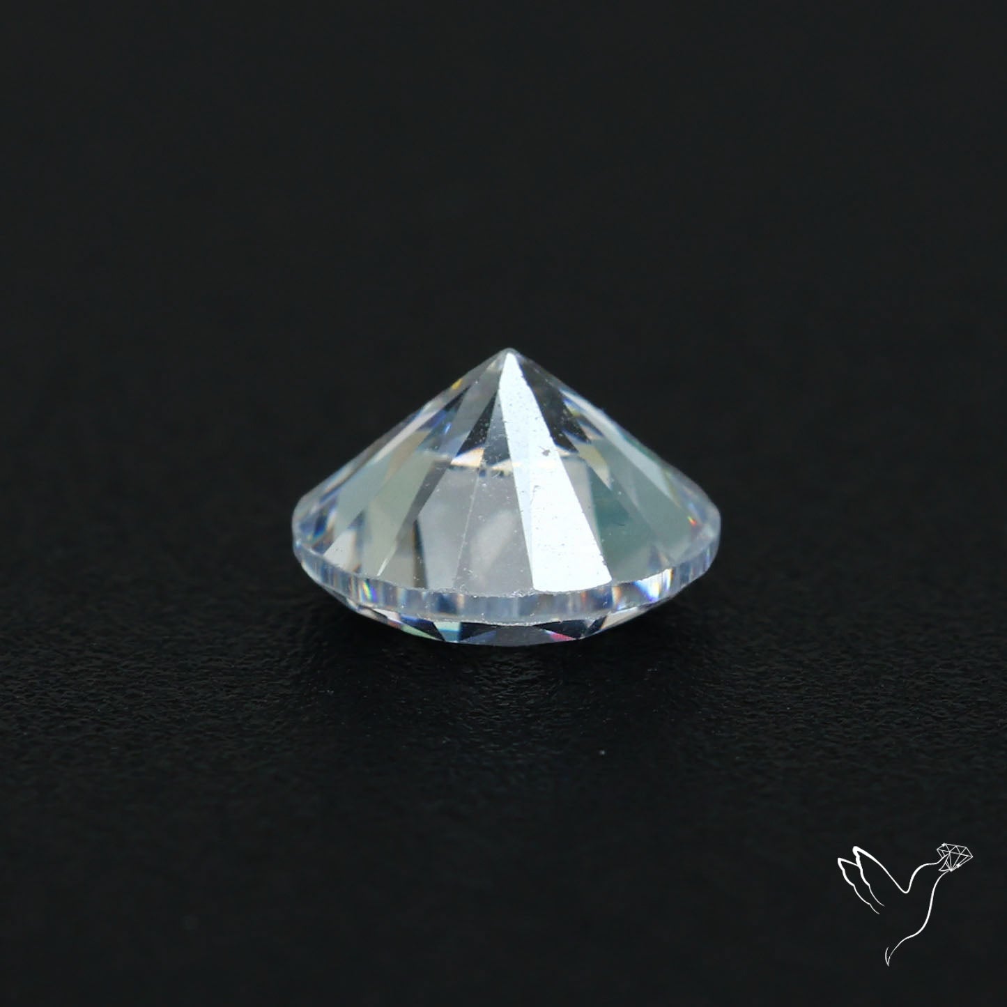 Faceted White Cubic Zirconia