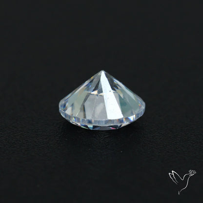 Faceted White Cubic Zirconia