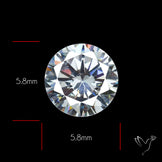 Faceted White Cubic Zirconia