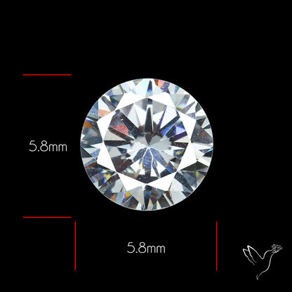 Faceted White Cubic Zirconia