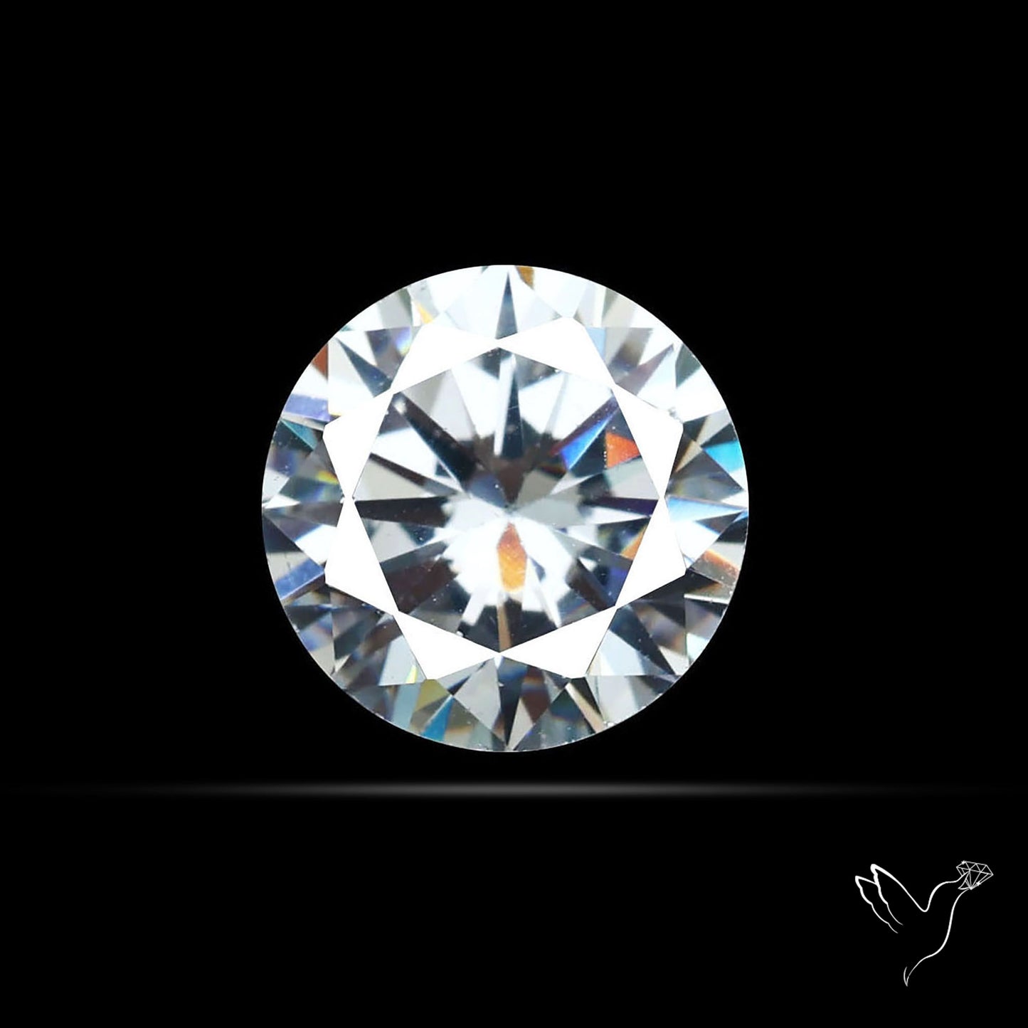 Faceted White Cubic Zirconia