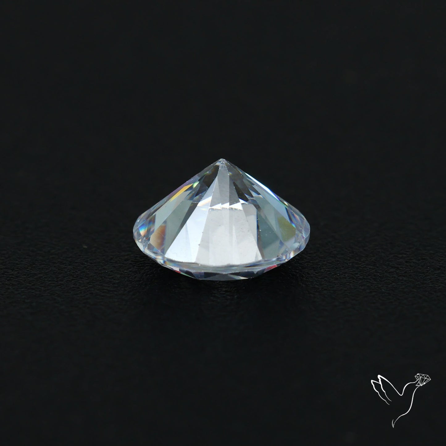 Faceted White Cubic Zirconia