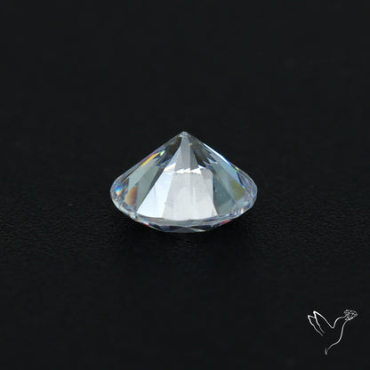 Faceted White Cubic Zirconia