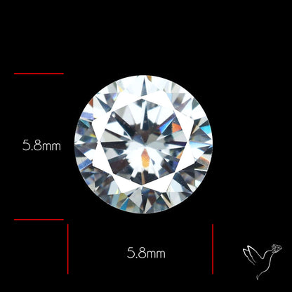 Faceted White Cubic Zirconia