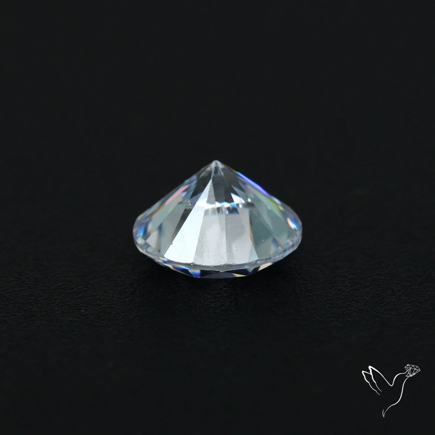 Faceted White Cubic Zirconia