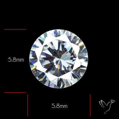 Faceted White Cubic Zirconia
