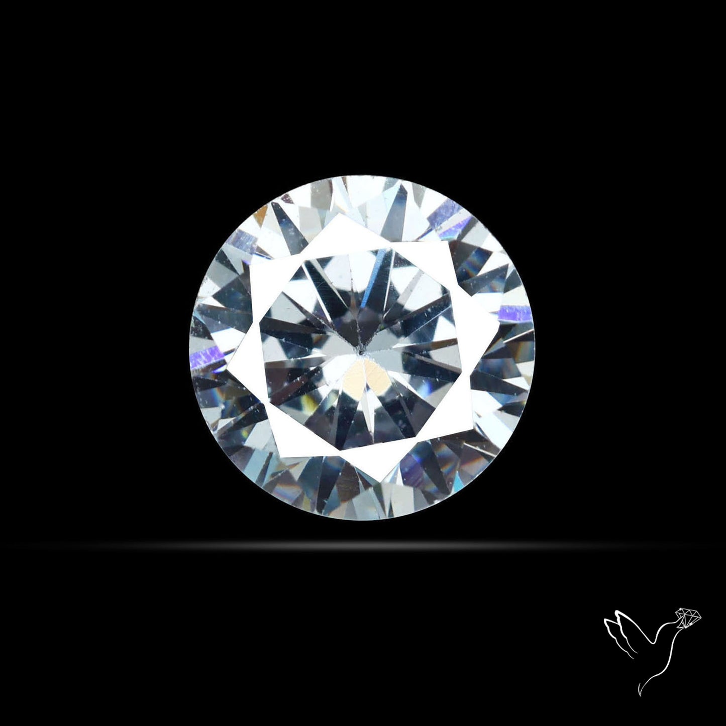 Faceted White Cubic Zirconia