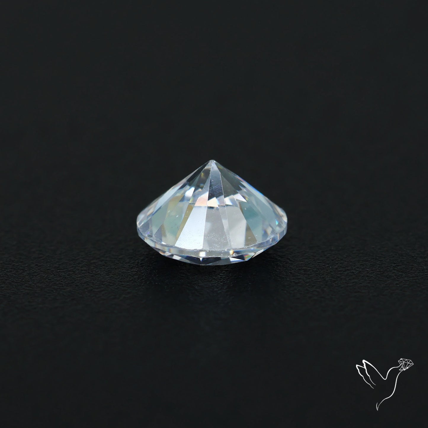Faceted White Cubic Zirconia