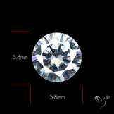 Faceted White Cubic Zirconia