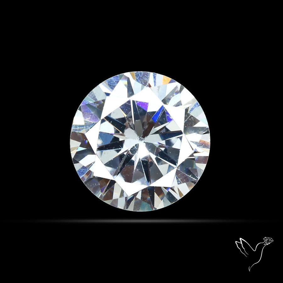 Faceted White Cubic Zirconia