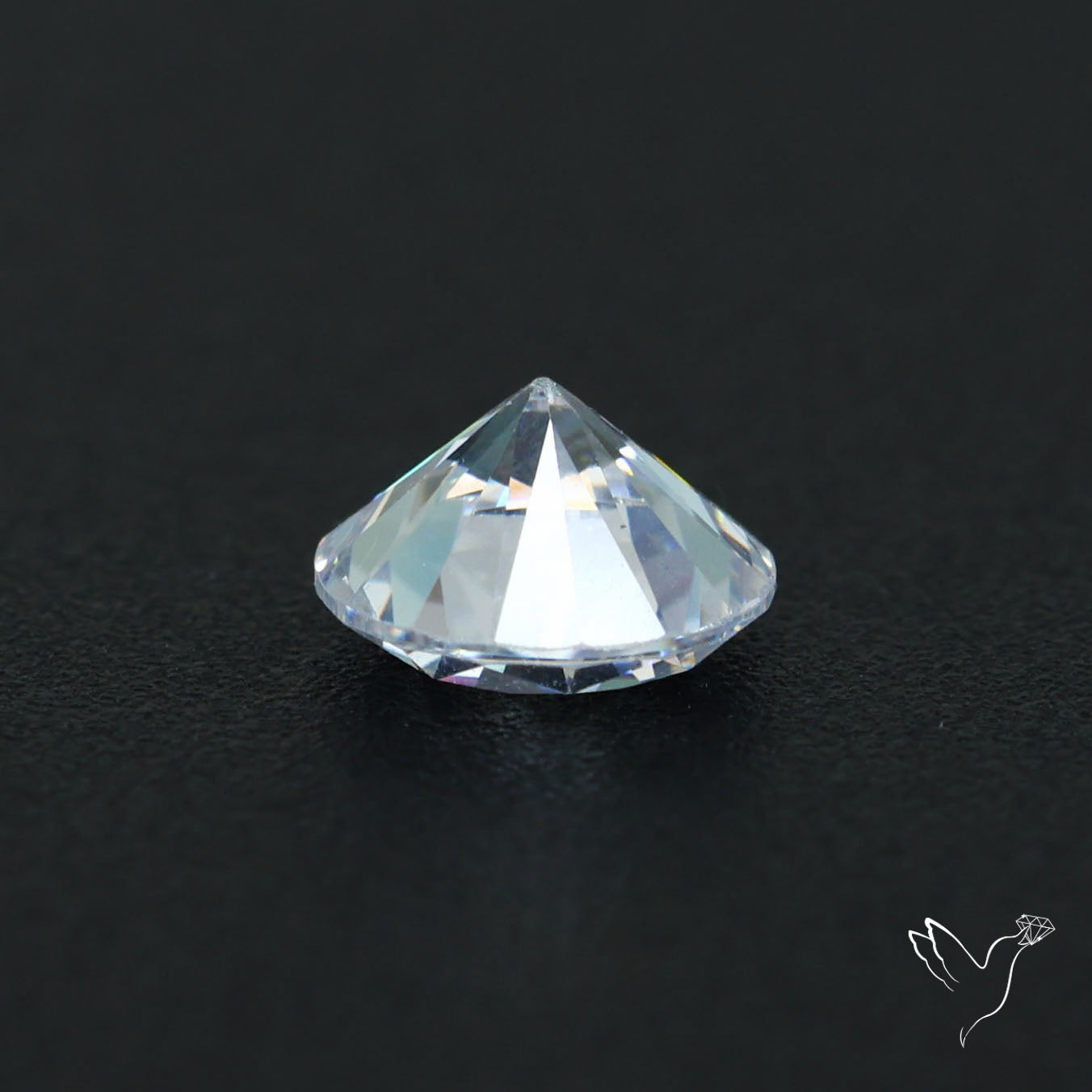 Faceted White Cubic Zirconia