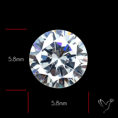Faceted White Cubic Zirconia