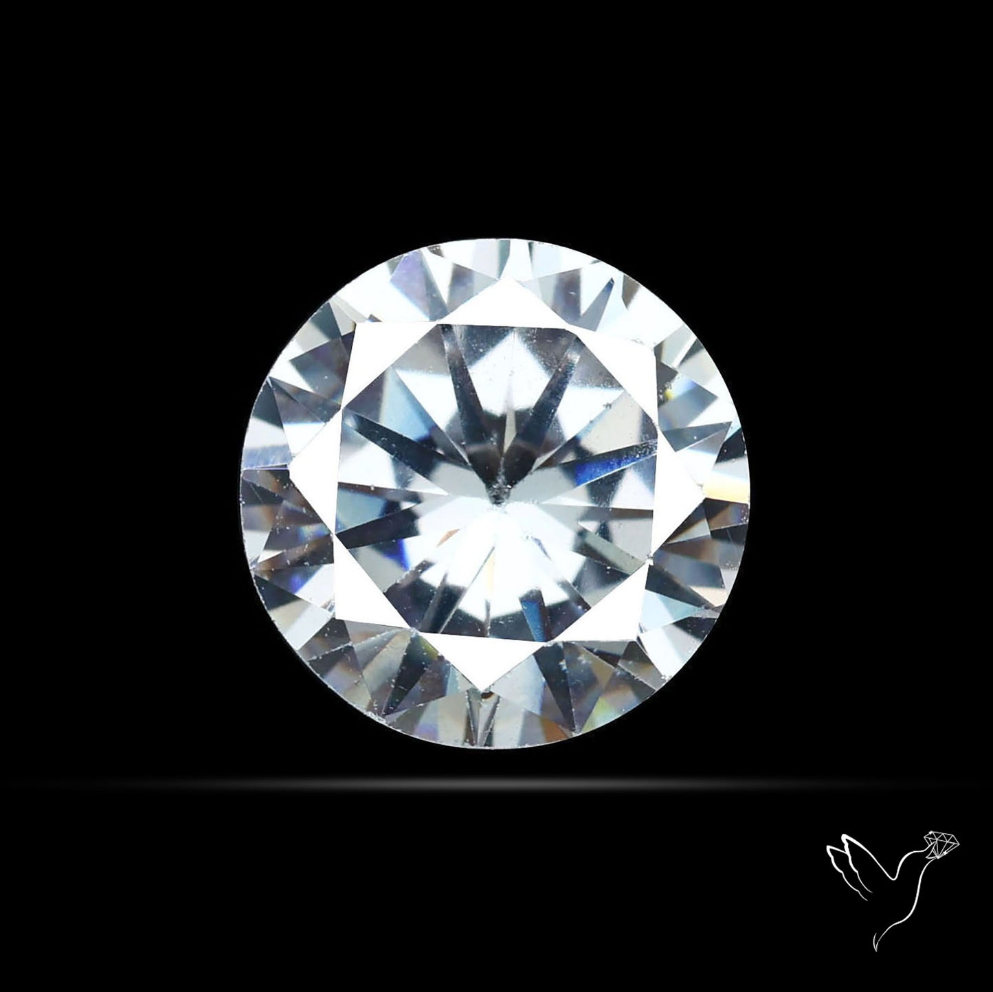 Faceted White Cubic Zirconia