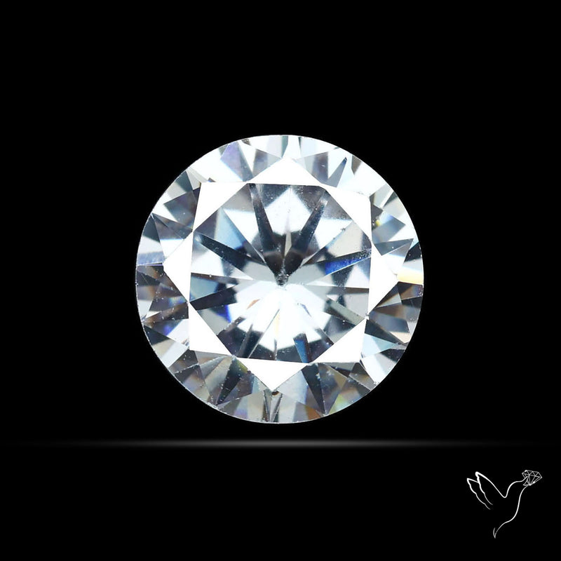Faceted White Cubic Zirconia