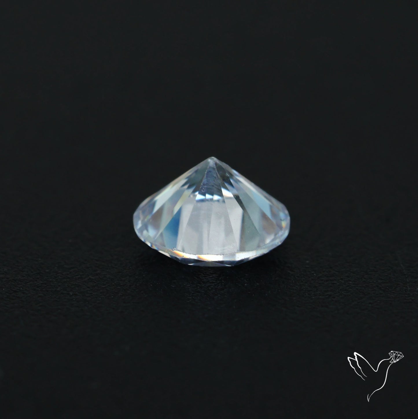 Faceted White Cubic Zirconia