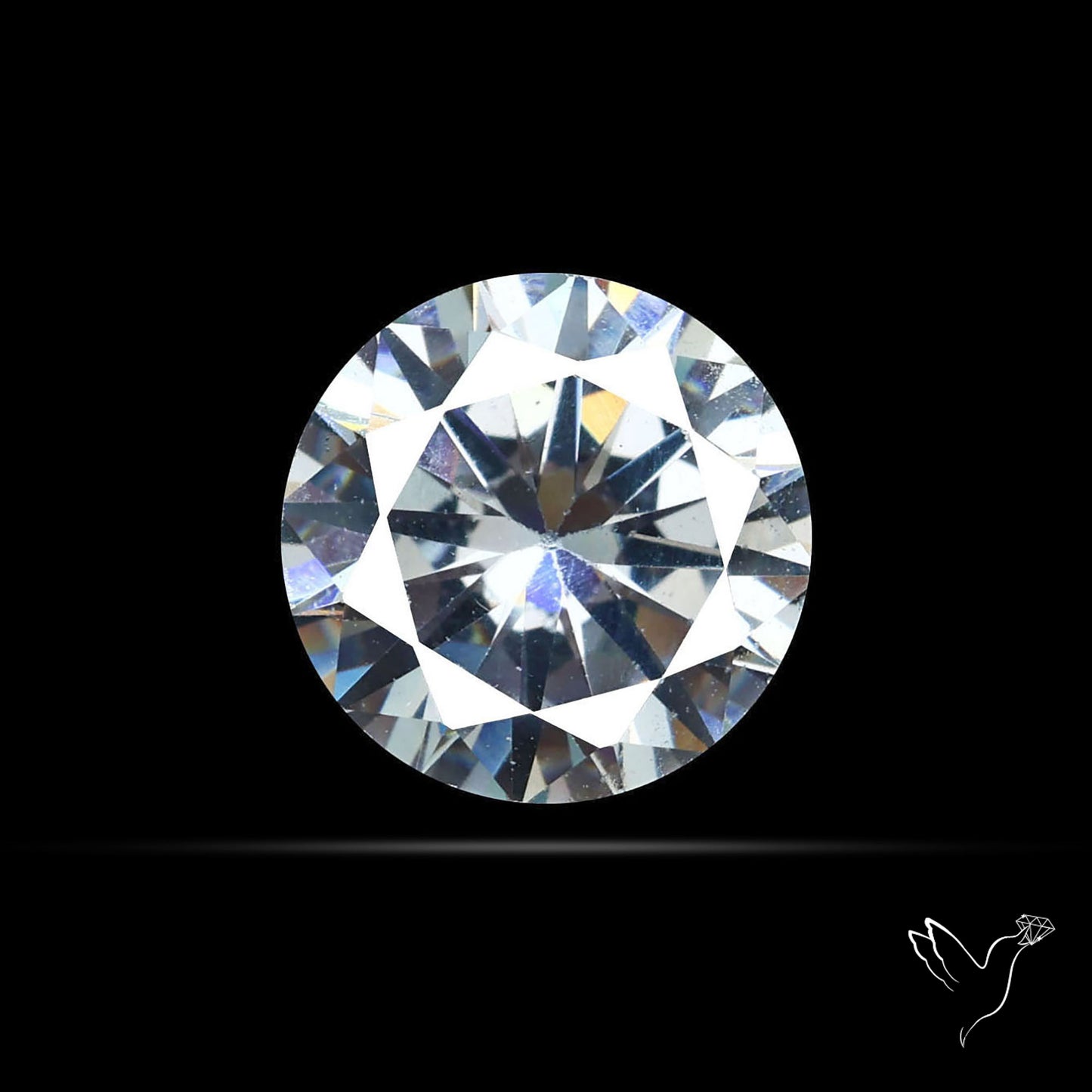 Faceted White Cubic Zirconia