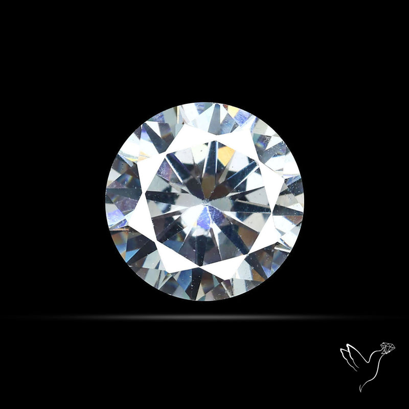 Faceted White Cubic Zirconia