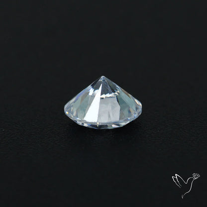 Faceted White Cubic Zirconia