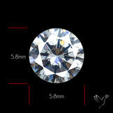 Faceted White Cubic Zirconia