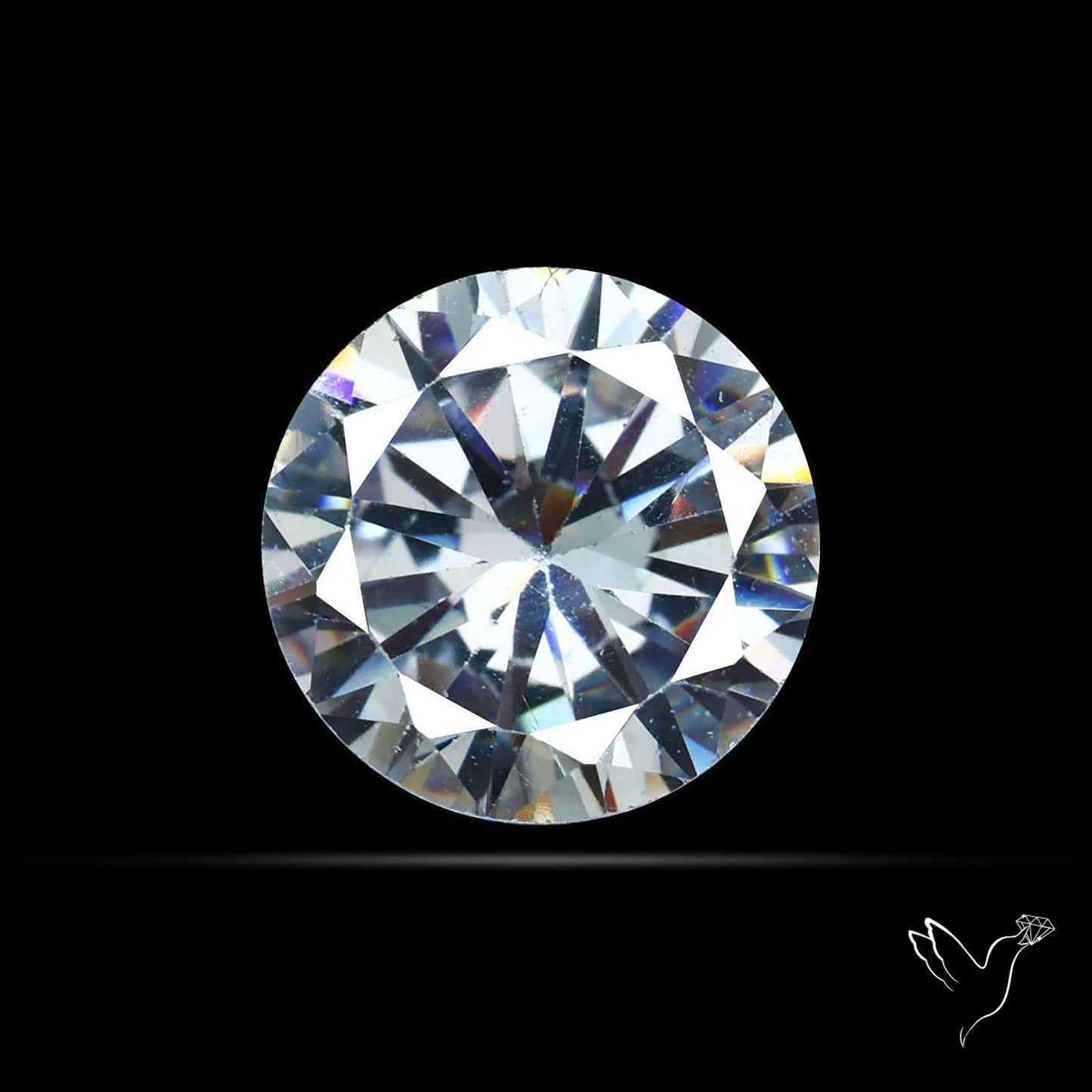 Faceted White Cubic Zirconia