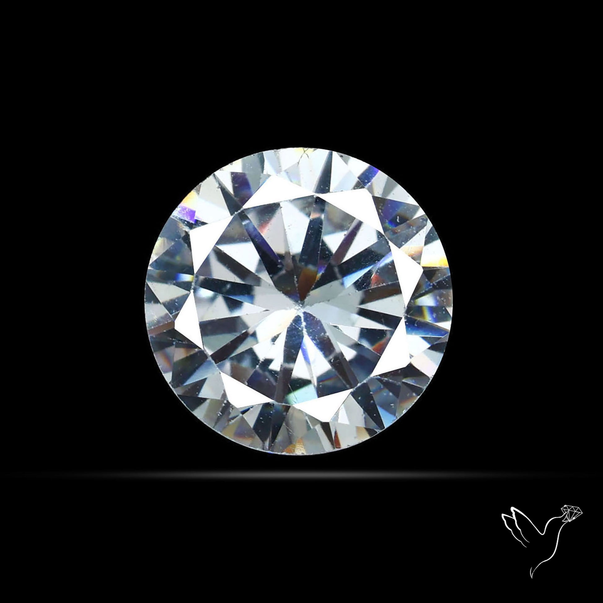 Faceted White Cubic Zirconia