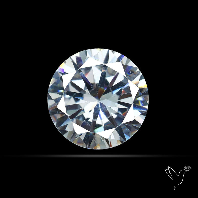 Faceted White Cubic Zirconia