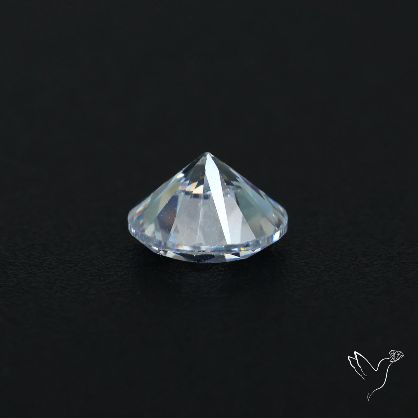 Faceted White Cubic Zirconia