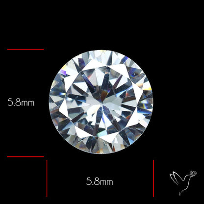 Faceted White Cubic Zirconia