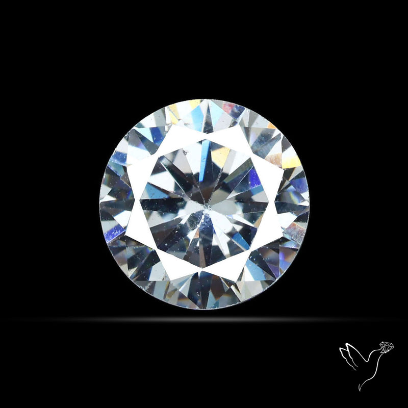 Faceted White Cubic Zirconia