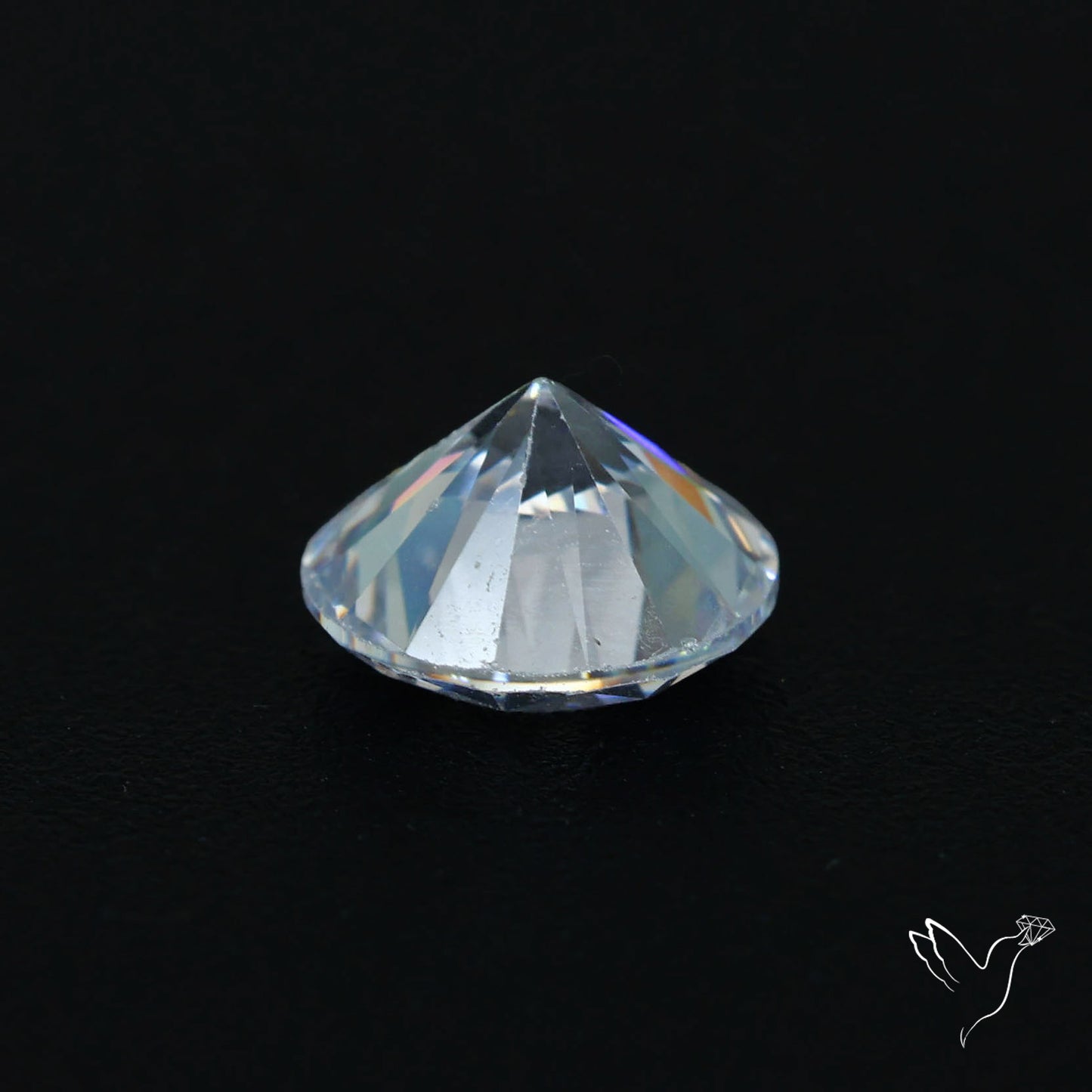 Faceted White Cubic Zirconia