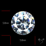 Faceted White Cubic Zirconia