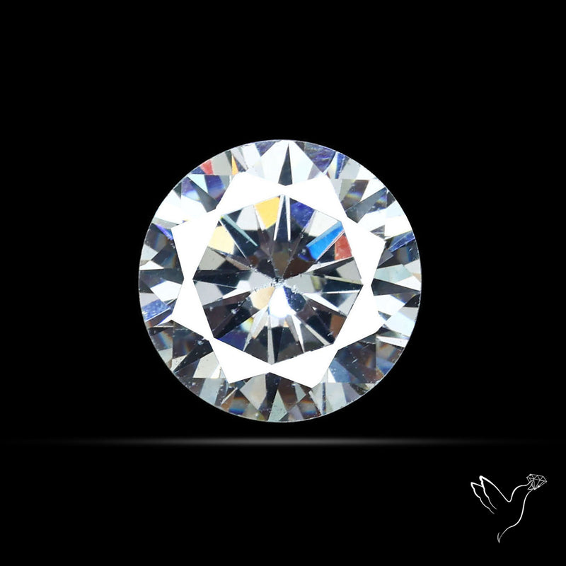 Faceted White Cubic Zirconia
