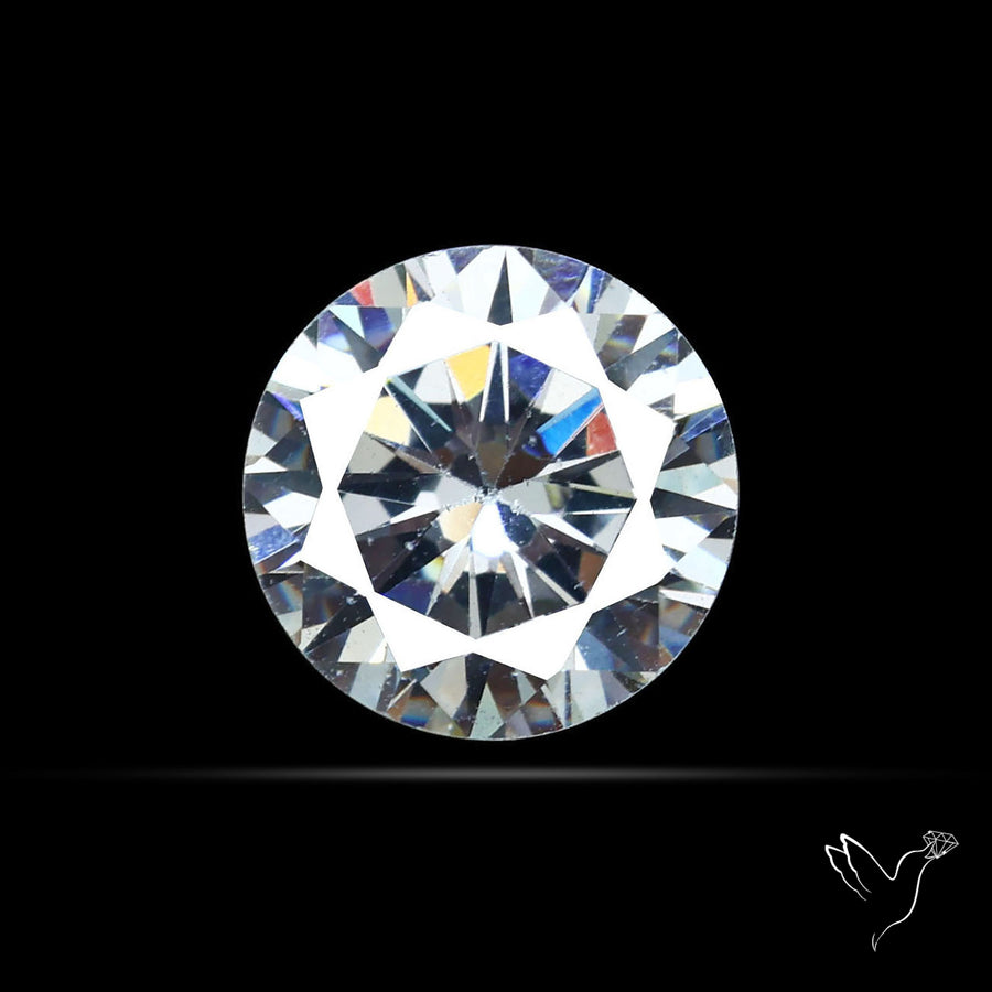 Faceted White Cubic Zirconia