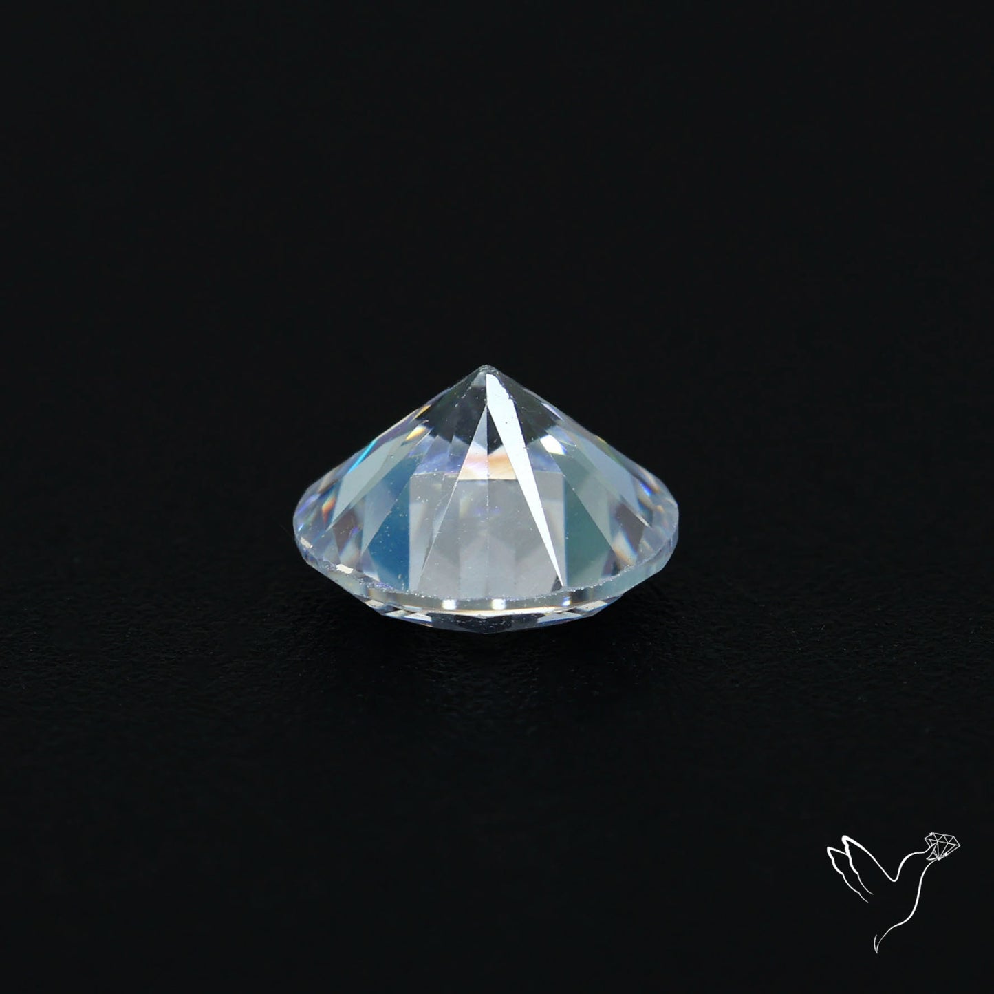 Faceted White Cubic Zirconia