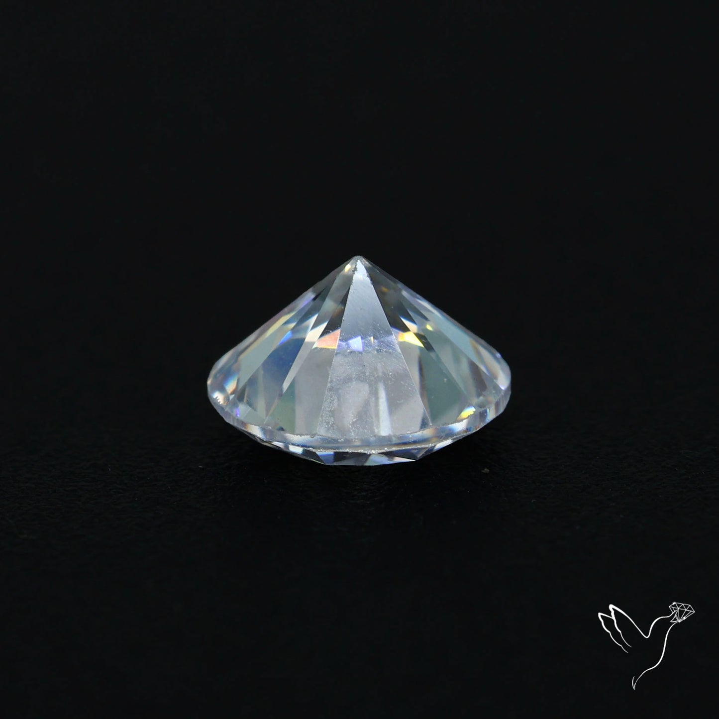Faceted White Cubic Zirconia