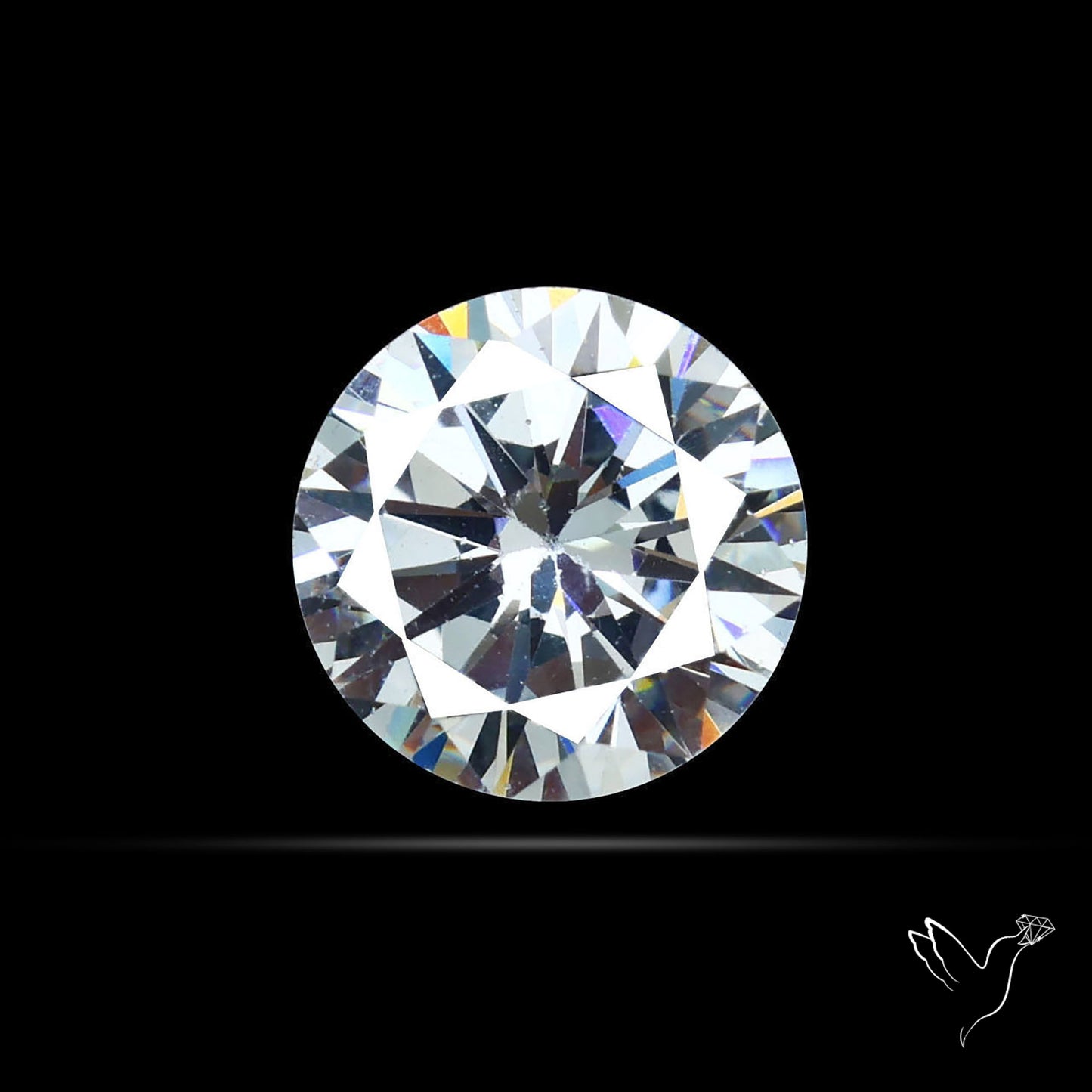 Faceted White Cubic Zirconia
