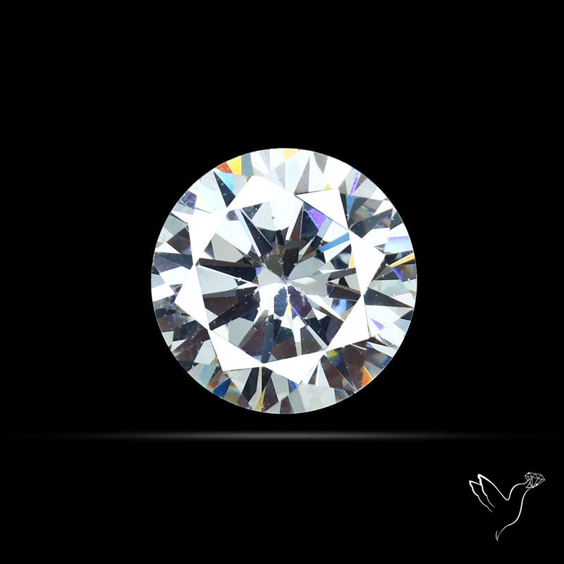 Faceted White Cubic Zirconia