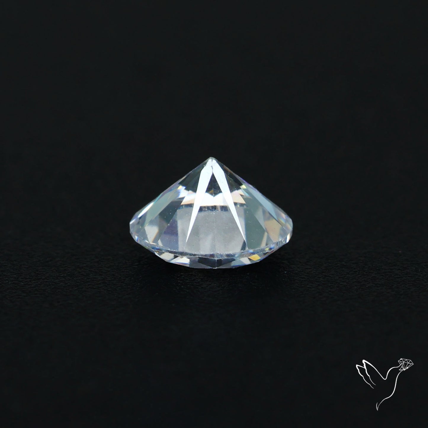 Faceted White Cubic Zirconia