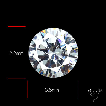 Faceted White Cubic Zirconia