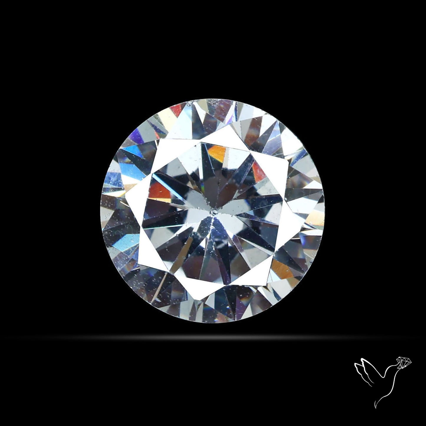 Faceted White Cubic Zirconia